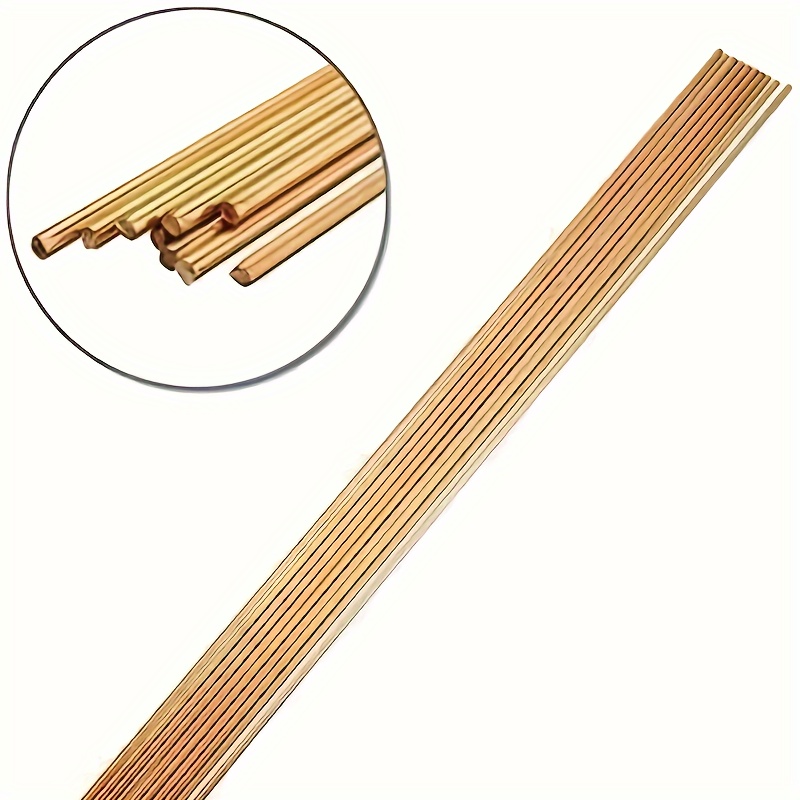 

20pcs Brass Welding Rods, 250mm Bronze Rod For Repair Soldering Brazing, Welding Material Without Battery