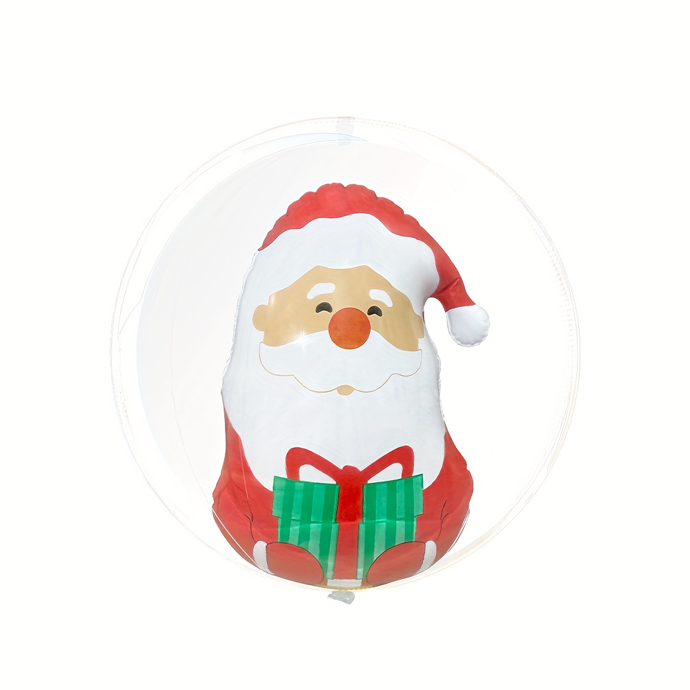 Image of 1pc Inflatable Transparent Snowman Christmas Ball Ornament Pvc Christmas Holiday Party Decor Christmas Tree Ornament Suitable For Home Party Decoration