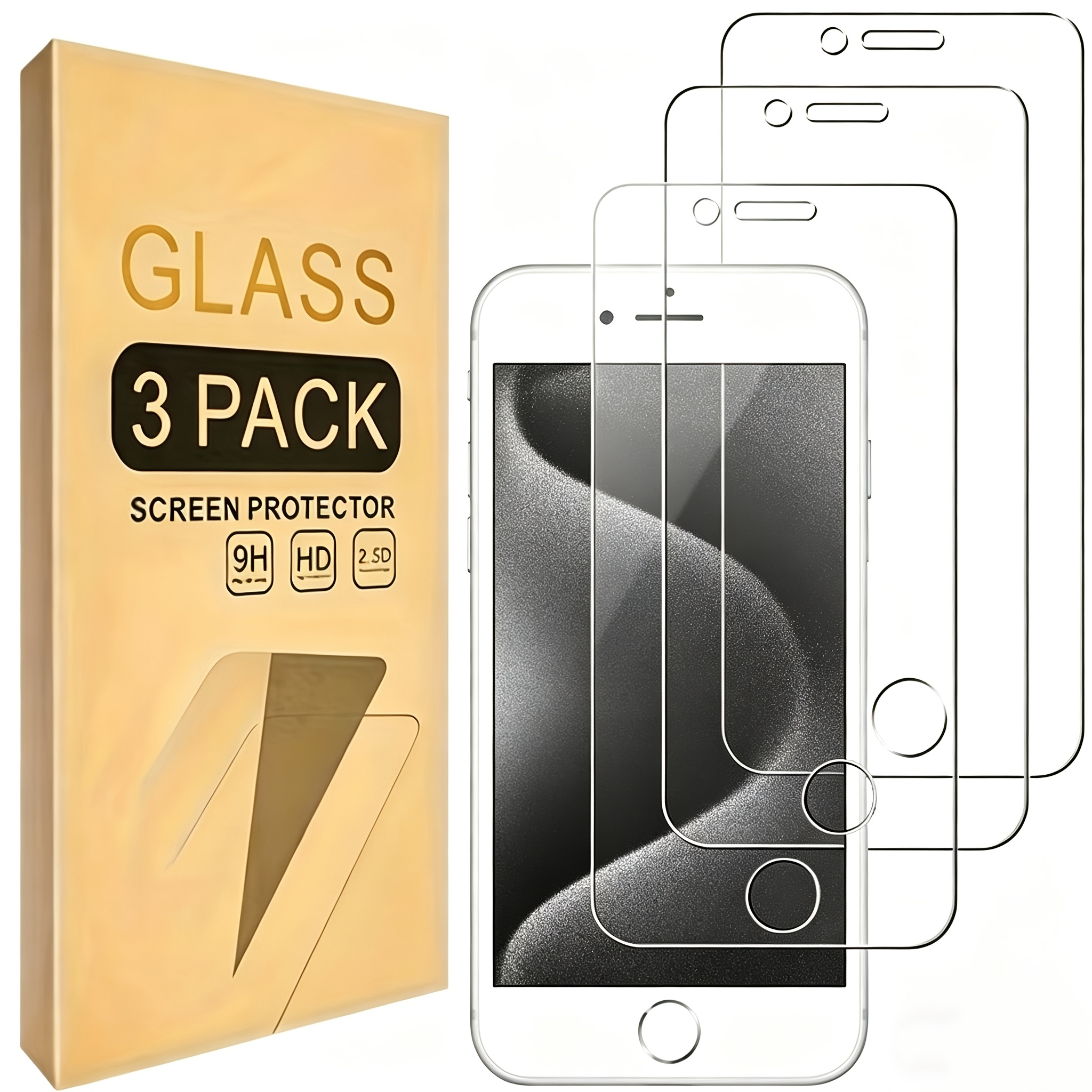 TEMU Suitable For Iphone Se 3, Se2, Iphone 8, Iphone 7, And Iphone 6s/6, 4.7inch High-quality Tempered Glass Screen Protector. It Features Scratch