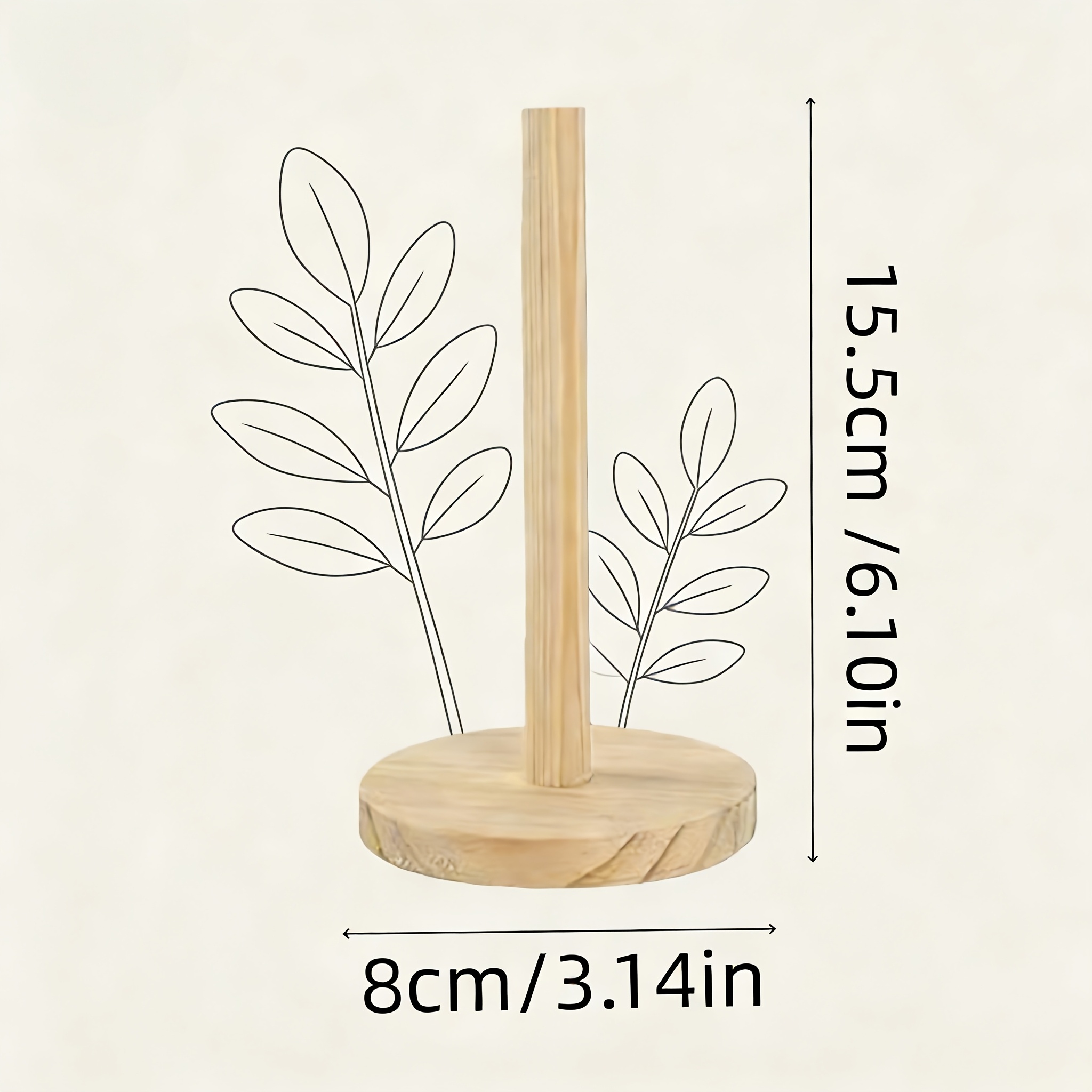Image of 1pc Wooden Hair Tie Storage Rack Easy Desktop Hair Rope Head Rope Organizer Cute Hair Accessory Display Rack
