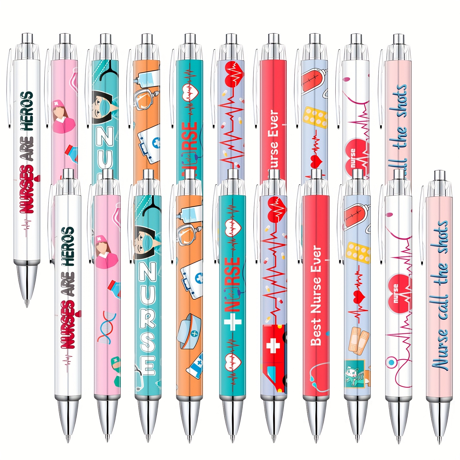 Image of 5/10/20/30pcs Nurses' Ballpoint Pens, Special Pens For Doctors And , Gifts For Medical Students And Nurses, School And Office Supplies, Desktop Additions, Random Patterns