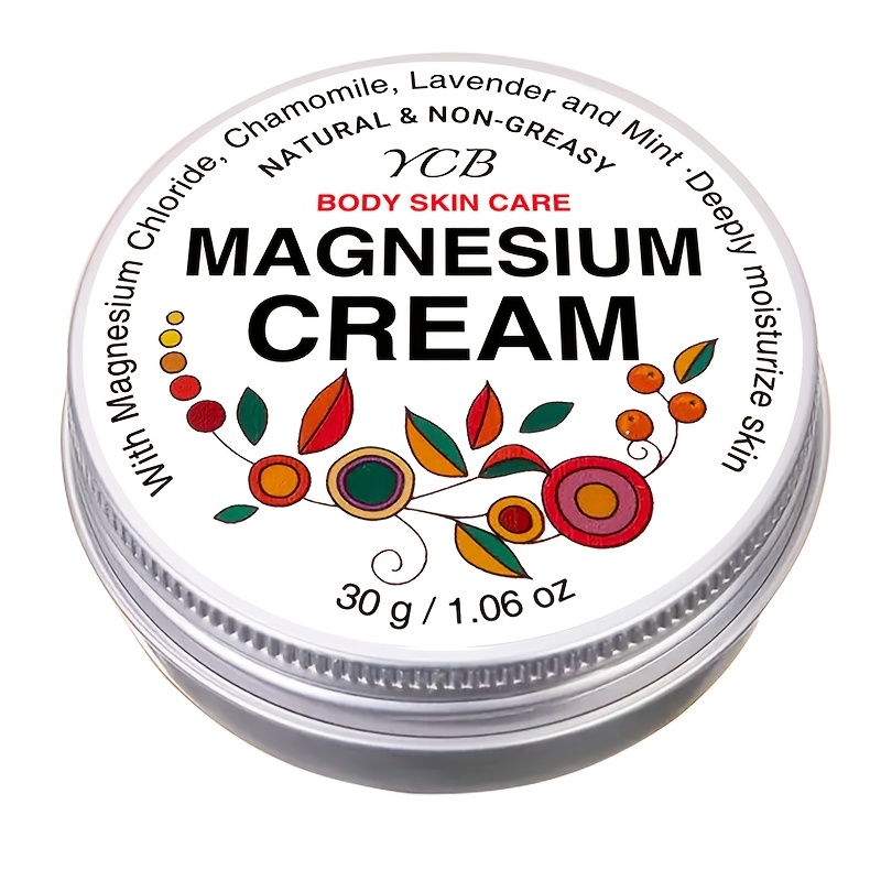 Image of Magnesium Cream, Care For Joint Skin, Deep Moisturizing, With Chamomile, Shea & Lavender, Easily Absorbed, Non-greasy, 30g / 1.06oz, Joint Skin Care Cream