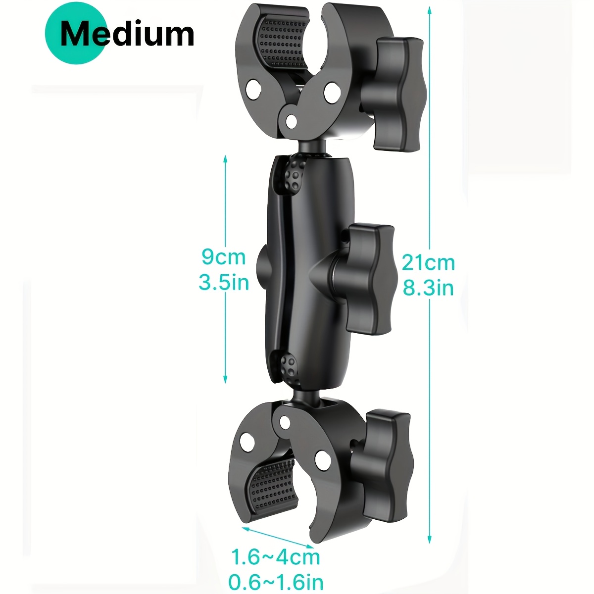 TEMU Soporte de Manillar Universal con Pinza de para Cámara, Motocicleta y Bicicleta - Soporte Ajustable de Resistencia Compatible con Cámaras de