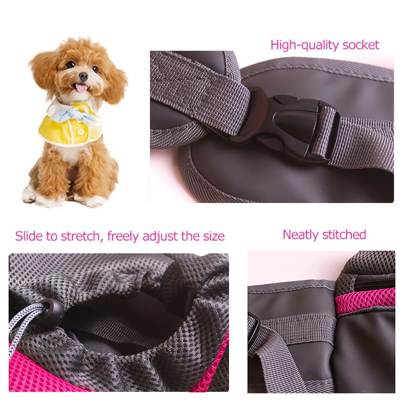 Custom Embroidered Pet Outing Shoulder Bag, Mesh Breathable Adjustable Shoulder Strap Cat and Dog Portable Carrier, Available in 5 Colors and 2 Sizes, Outdoor Pet Walking Bag, Cat and Dog Personal Carry Storage Bag, a Practical and Thoughtful Gift