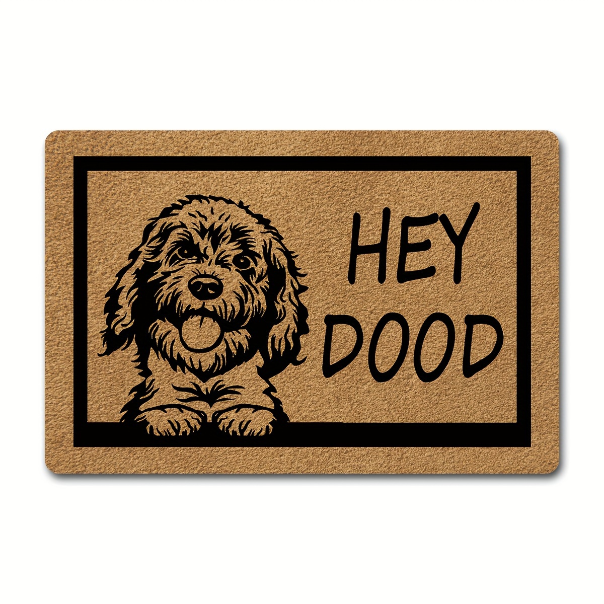 

Funny Doormats Hey Cute Dog Pets Indoor Floor Welcome Mat For Entrance Way Rubber Back For Front Door Indoor Outdoor Cute Rugs 23.6"(l) X 15.7"(w)