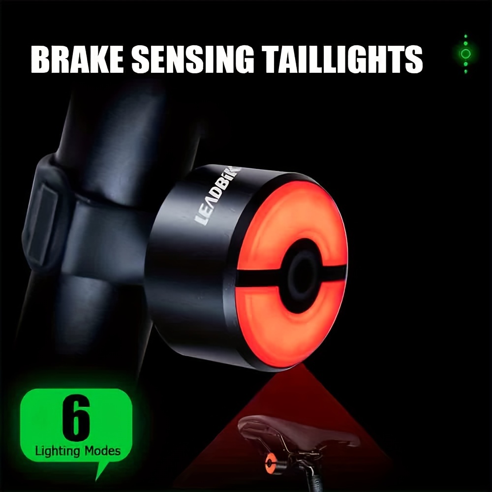 

Smart Bike Tail Light, Super Bright Bike Brake Light, Sensitive Auto Switch Bike Tail Light, Usb Charging Day/night Cycling Safety Warning Rear Tail Light