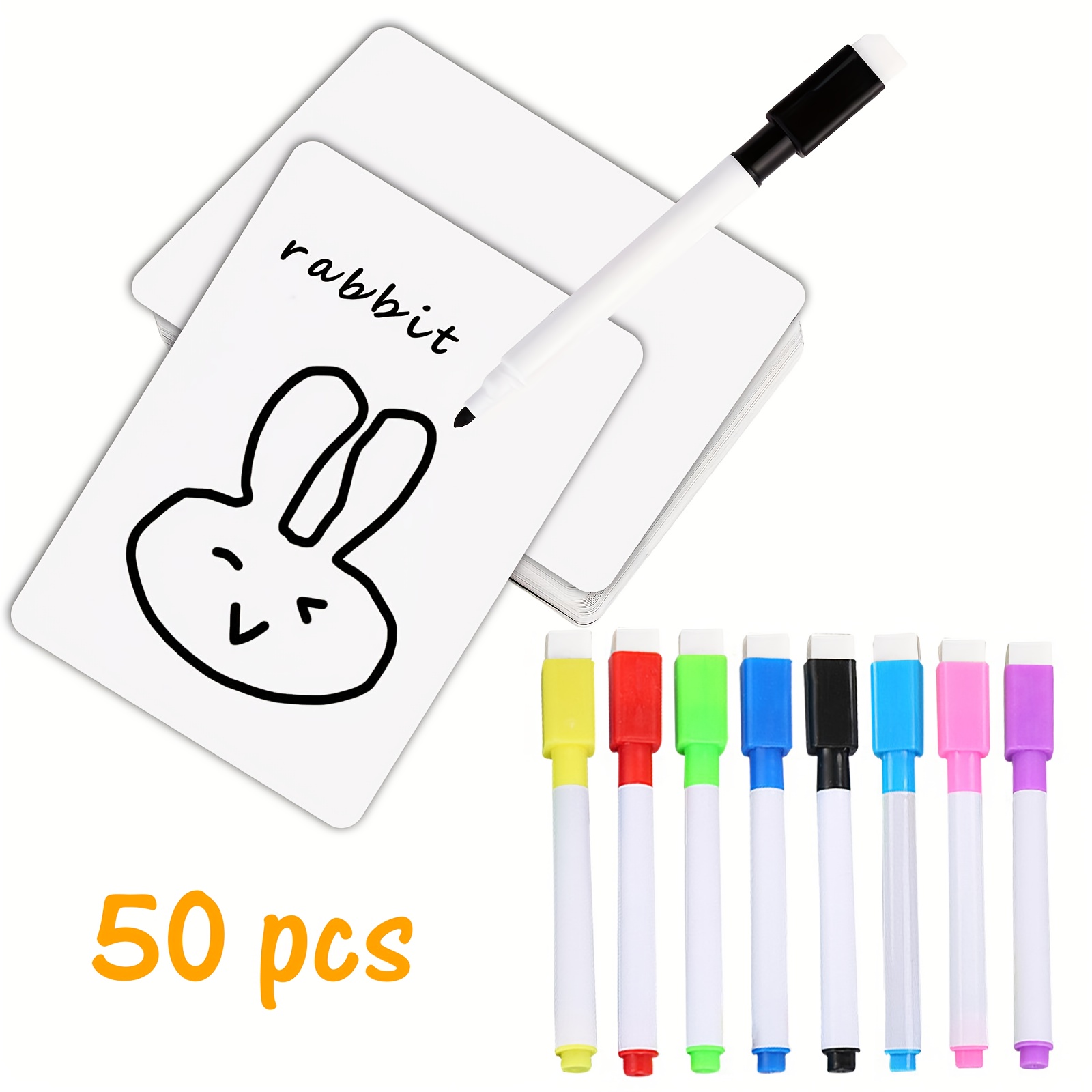 50pcs of dry erase blank playing cards in poker size 2 5 x 3 5 50 reusable blank cards flash cards board game cards and note cards a gift for him her present