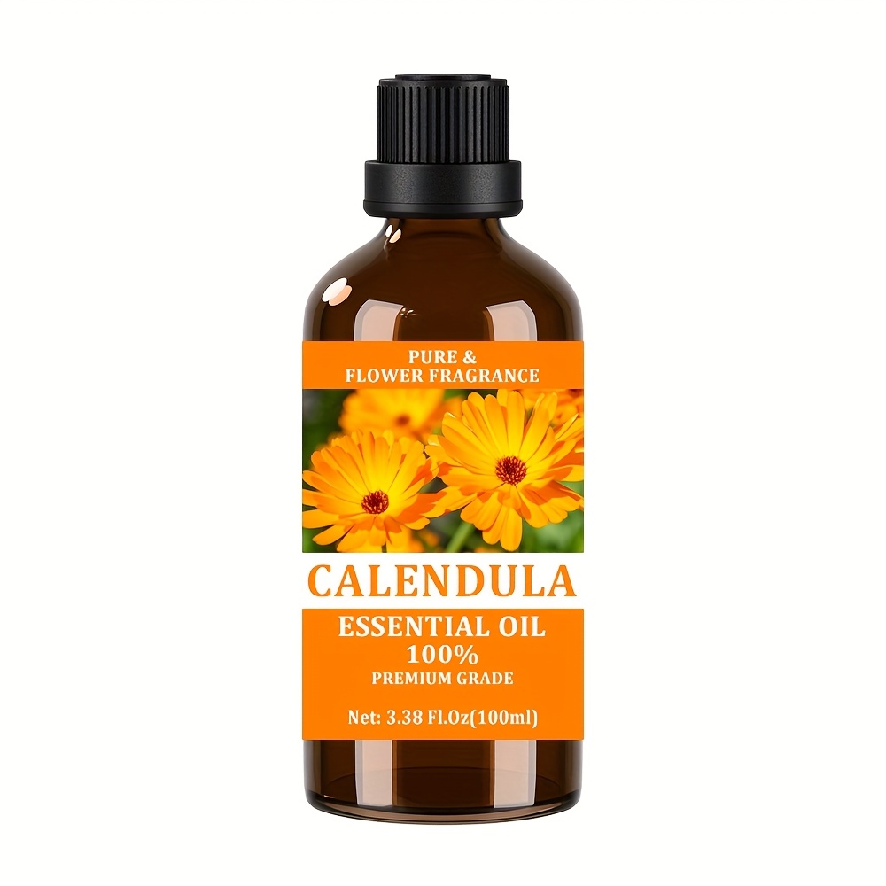 Calendula Essential Oil - Pure, Premium, Botanically - Moisturizing, Floral Fragrance, Hypoallergi-used For Skin, Hair, Nail Care, Massage, Shower - Skin Care Essential Oil