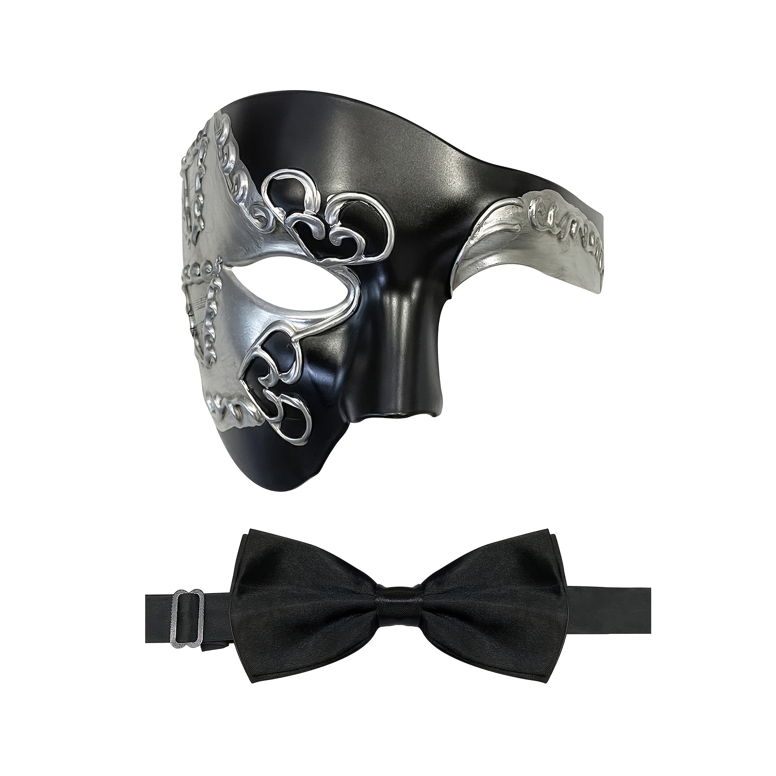 Hsthe Sea 2-teilige Glitzer Netzmaske Mit Diamanten – Schwarz & Weiß, Elfenkostüm Zubehör, Halloween & Nachtclub Maske, Verstellbar, Für Damen & Mädchen