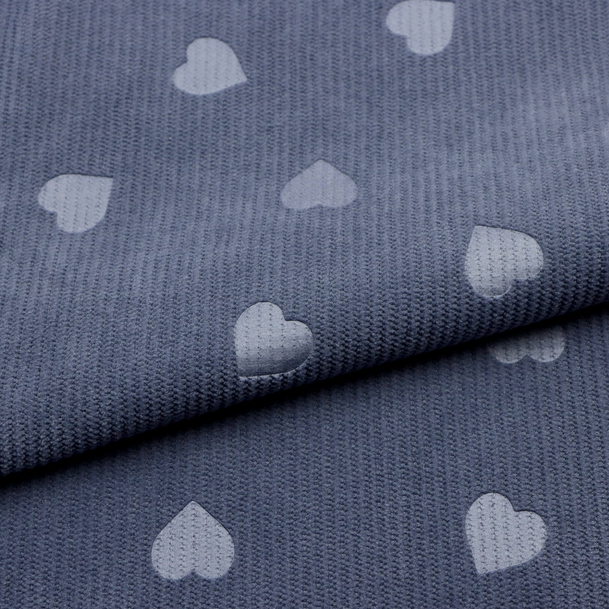 Image of 1pc Heart Embossed Love Print Corduroy Ribbed Fabric Valentine's Day - Soft Polyester, Hand Wash Only, Diy, 59x19.68 Inch (150x50cm) Perfect For Home Decor For Living Room