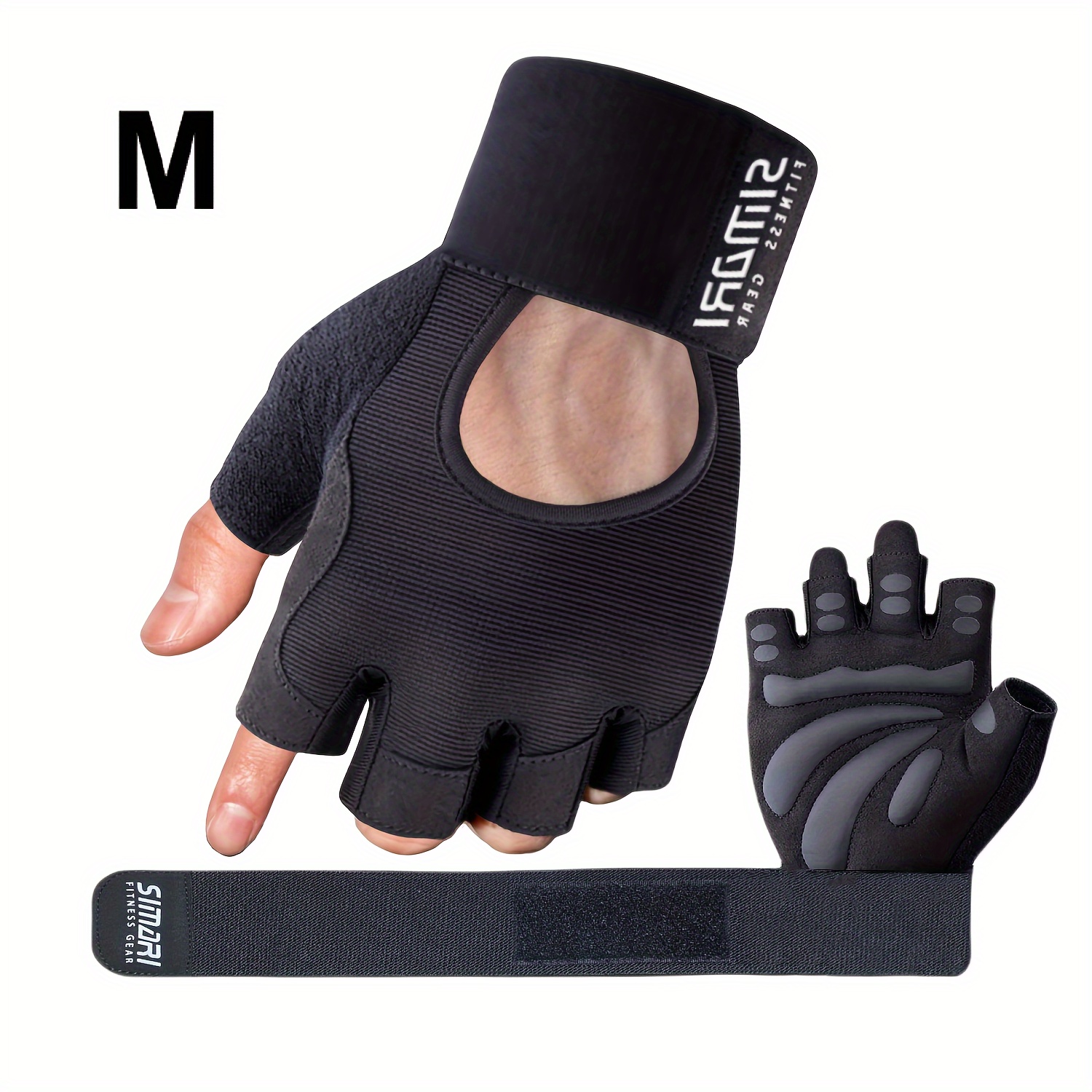 Image of A Pair Of Full-hand Coverage Fitness Gloves, Providing And Wrist , Suitable For Weightlifting, Training, Fitness, Suspension, And . Fitness Exercise Gloves For Men And Women