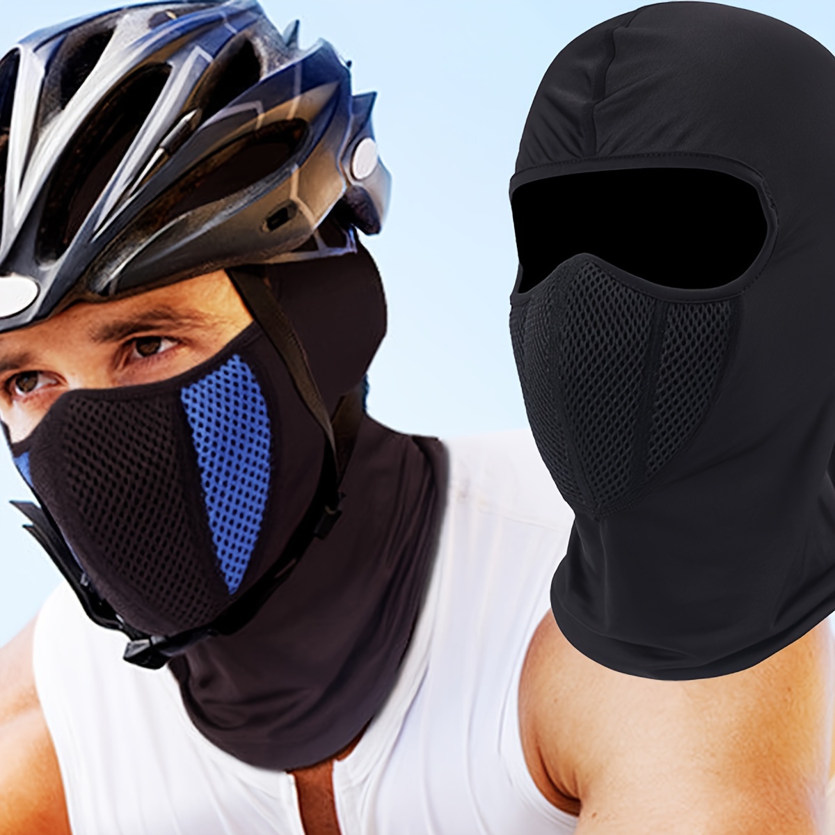 

Full Face Mask Hats Breathable For Men Women Balaclava Hood Helmet Liner Uv Protector Lightweight For Motorcycle Cycling Fishing Snowboard