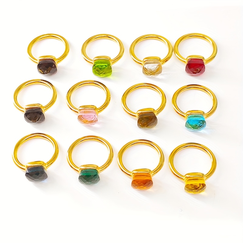 Women's Mushroom Head Square Ring & Sexy Stainless Steel Ring