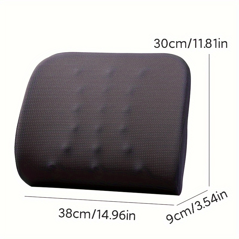 ergonomic memory foam lumbar support cushion for office chairs and car seats soft adjustable removable cover grey pink green black knit polyester fabric lightweight compressible   cushion Product details 0