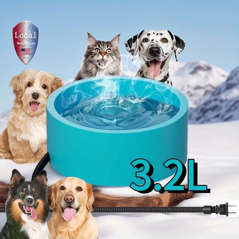 

2.5l For Dogs And Cats - Plastic Outdoor With Automatic Circulation, Ideal For Rabbits, Chickens, Ducks, And Squirrels, Blue, Dog Water Bowl