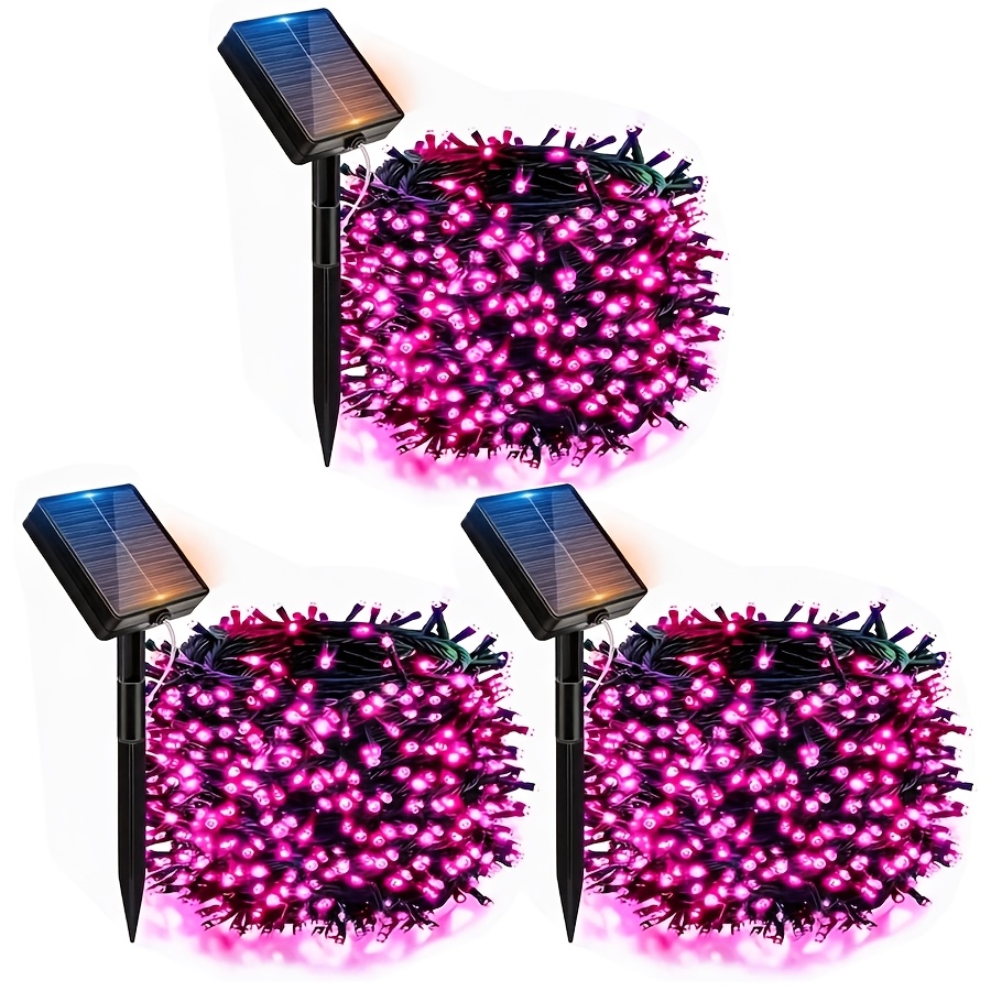 TEMU 4pack 22.97ft Solar String Lights - 50led, 8 ,, Solar-powered, Indoor/outdoor Christmas Tree Lights For Patio, Home, Party, Yard Decorations