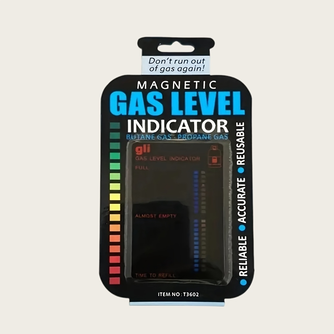 TEMU 1pc Indicateur Magnétique de Niveau de Gaz, Indicateur de Niveau de Propane Réutilisable, Carte de Capteur de Niveau de Carburant de Propane,