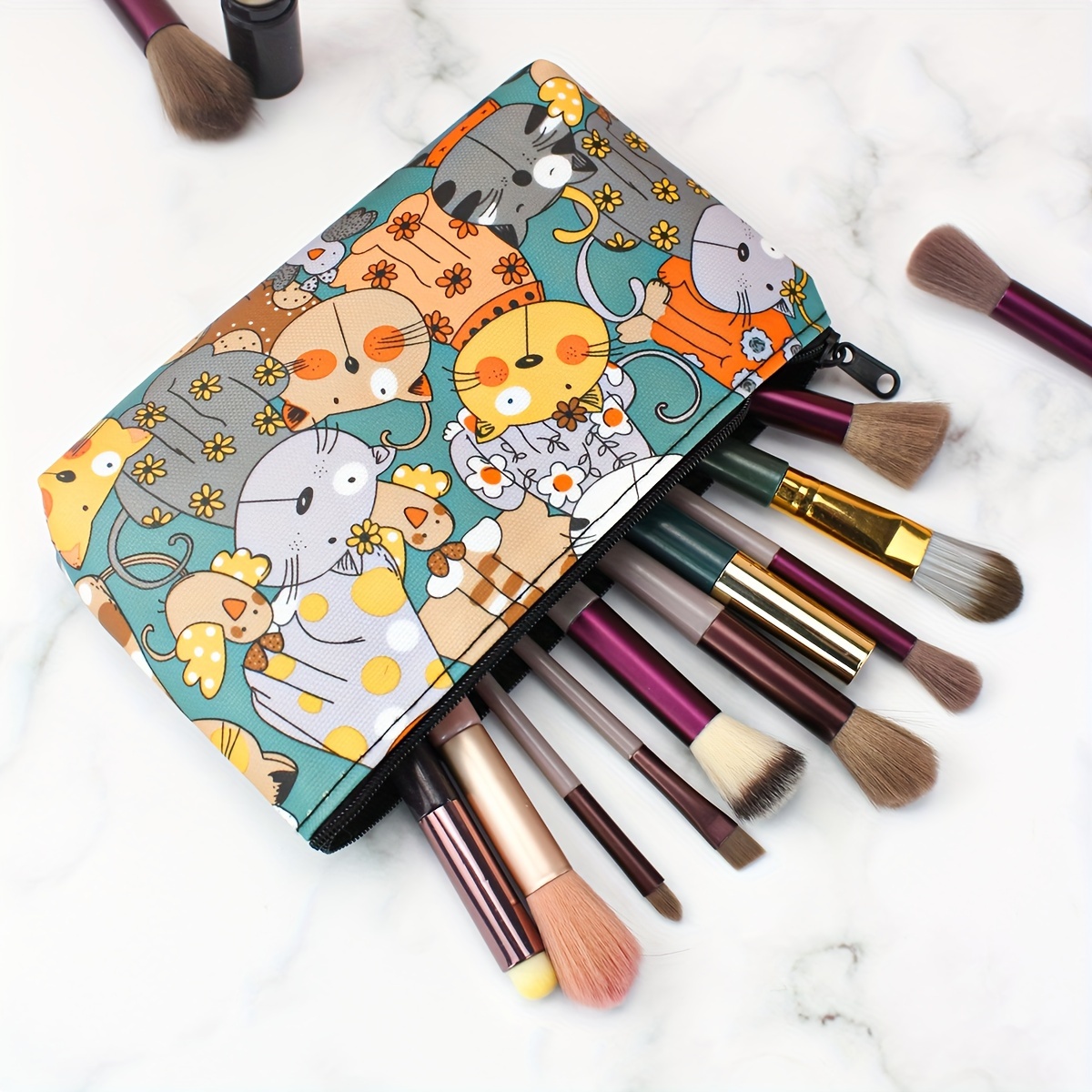 Makeup Bag Organizer Cosmetic Brush Lipstick Storage Pouch Pen Case