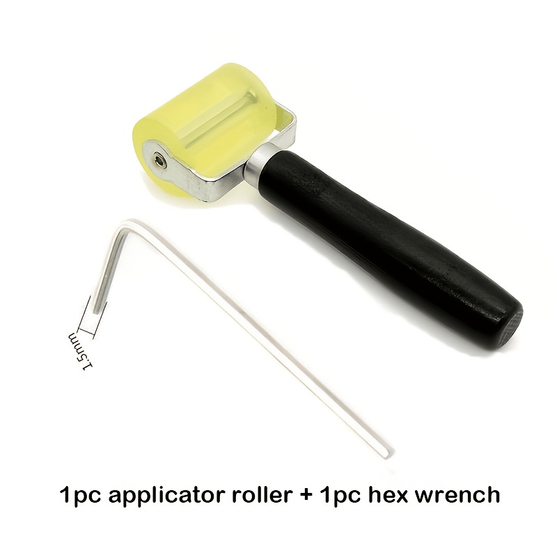 TEMU Solid Hand Push Edge Roller With Dual Bearings, For Waterproof Membrane, Edging, Self-adhesive Stickers & Wood Edge Banding