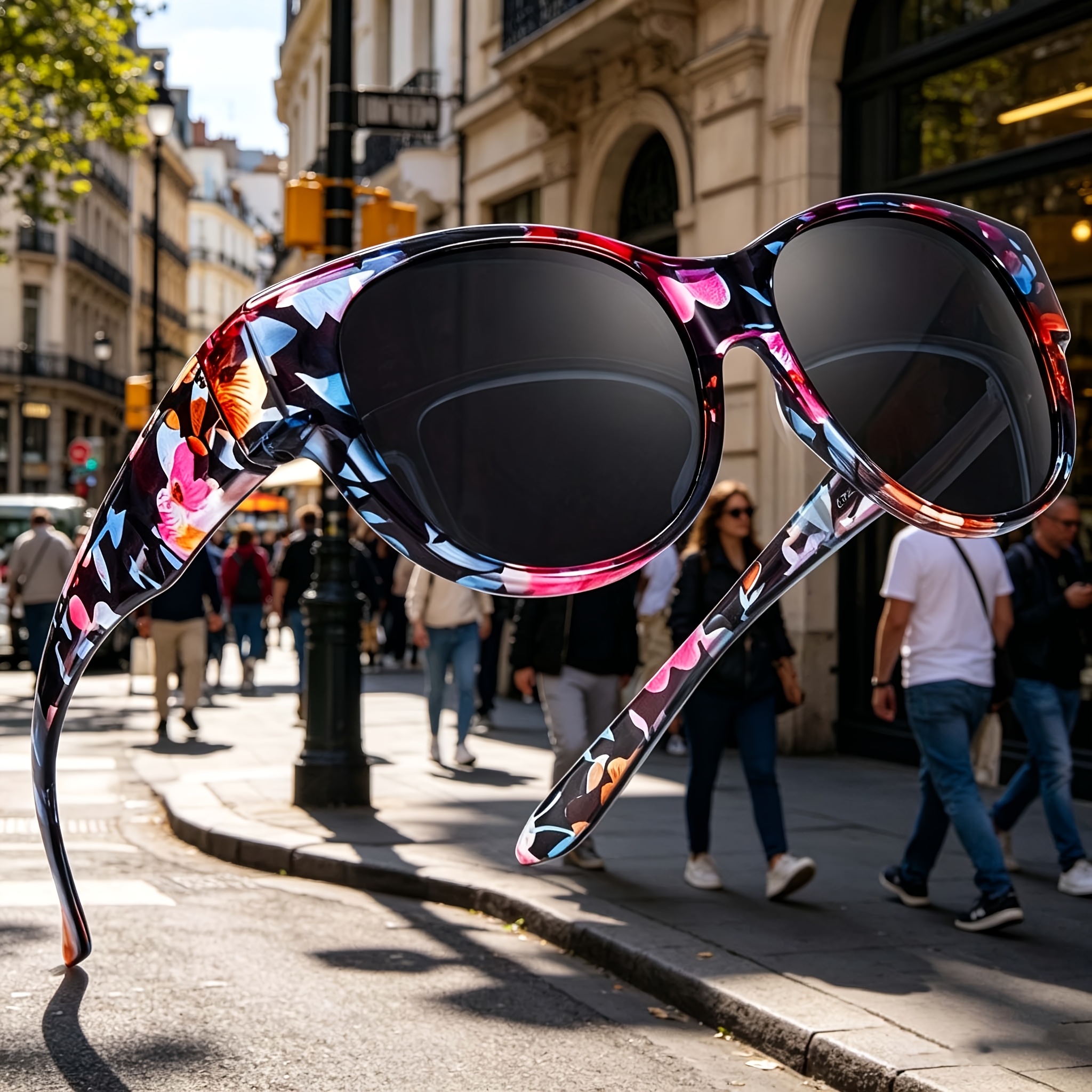 TEMU Designed Specifically For Women, Glasses Feature Oversized Lenses, Suitable For Driving, Parties, Daily Wear, Photo Props, And Holiday Gifts