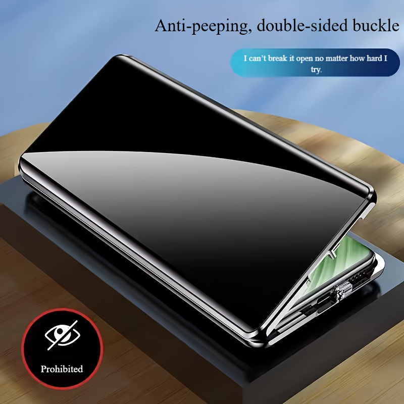 brand   privacy protection smooth magnetic frame double sided glass phone case compatible with iphone 17 iphone 17 pro iphone 17 air iphone 17 pro max   in black silvery blue and golden antispy case     durable glass   case shockproof case privacyconscious buyers tech enthusiasts Product details 5