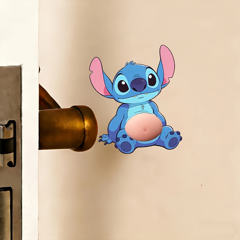 E-shop Disney Stitch Türstopper, niedlich bauchförmig, mit schützendem Bauch bei Stößen. für Autotüren, Schlafzimmer, Badezimmer, Küchen, Schränke,