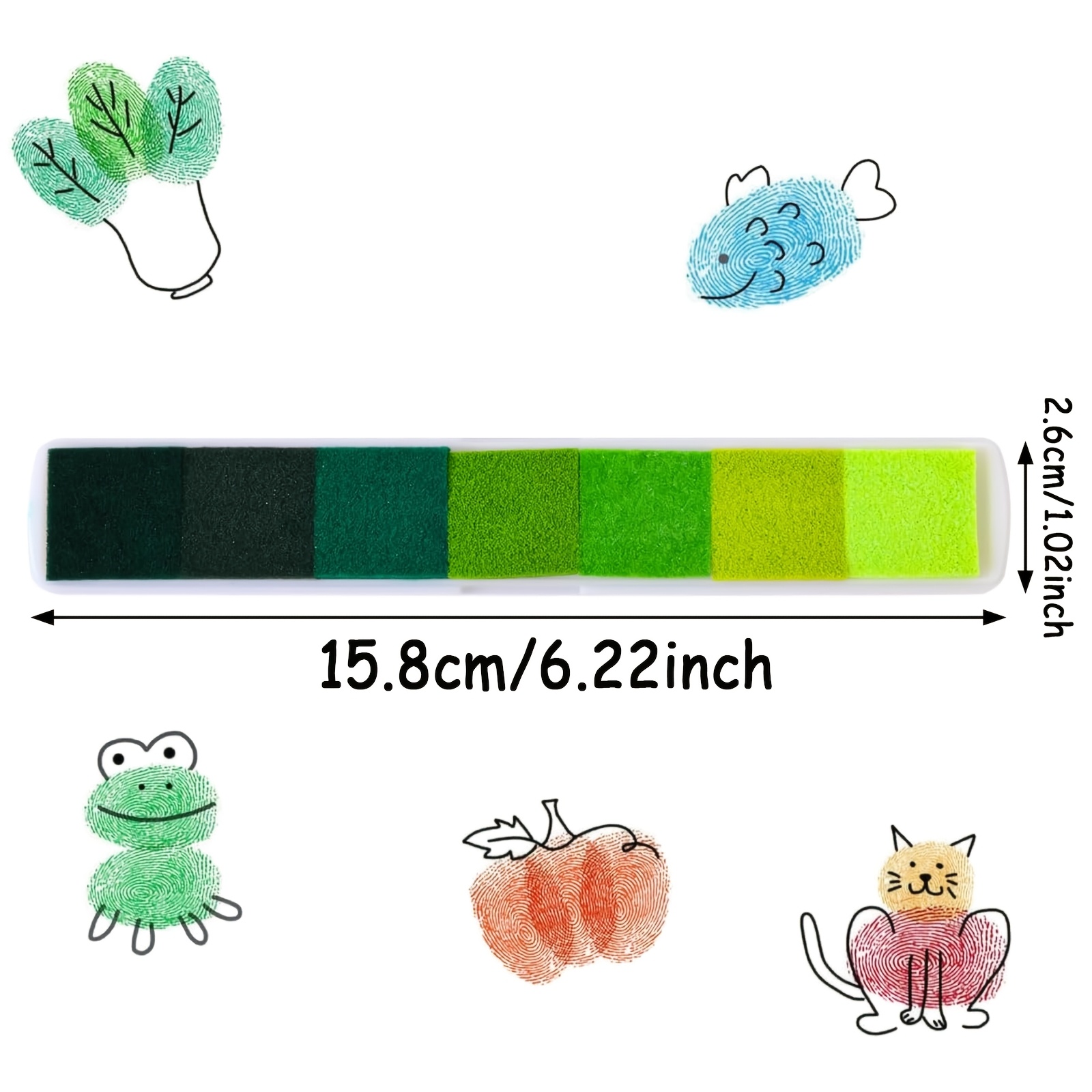 5pcs Long Strip Multicolor Ink Pads Set for DIY Projects