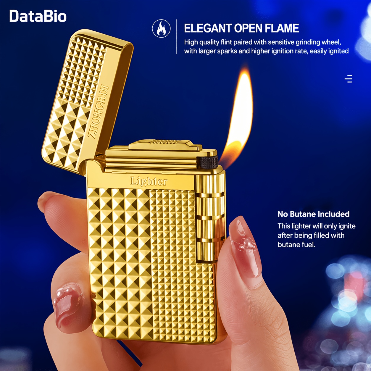 TEMU no Butane Metal Lighters Side Wheel Frosted Lighters Lighters Soft Flame Lighters Flip Lighters Outdoor Camping Mens Gifts Christmas