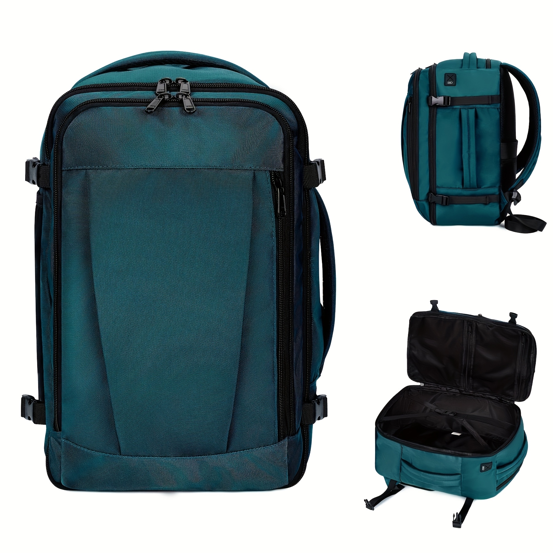 TEMU Borsa da cabina 30L dalle compagnie aeree da mettere sotto il sedile con organizzatore a 13 tasche, unisex per viaggi di lavoro e weekend