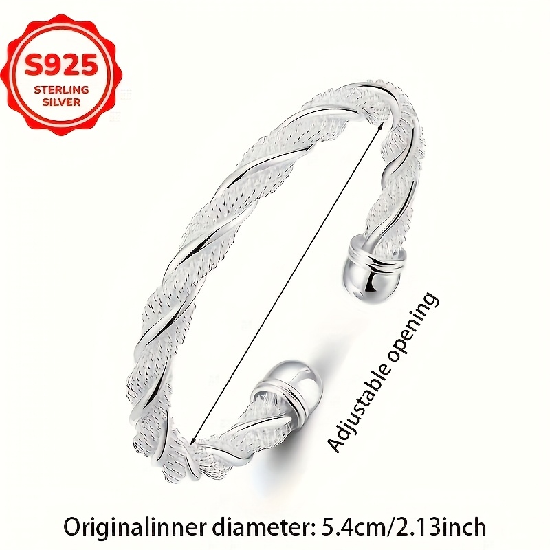 Low Allergy Braided Mesh Bracelet Open Twisted Rope Line Bracelet