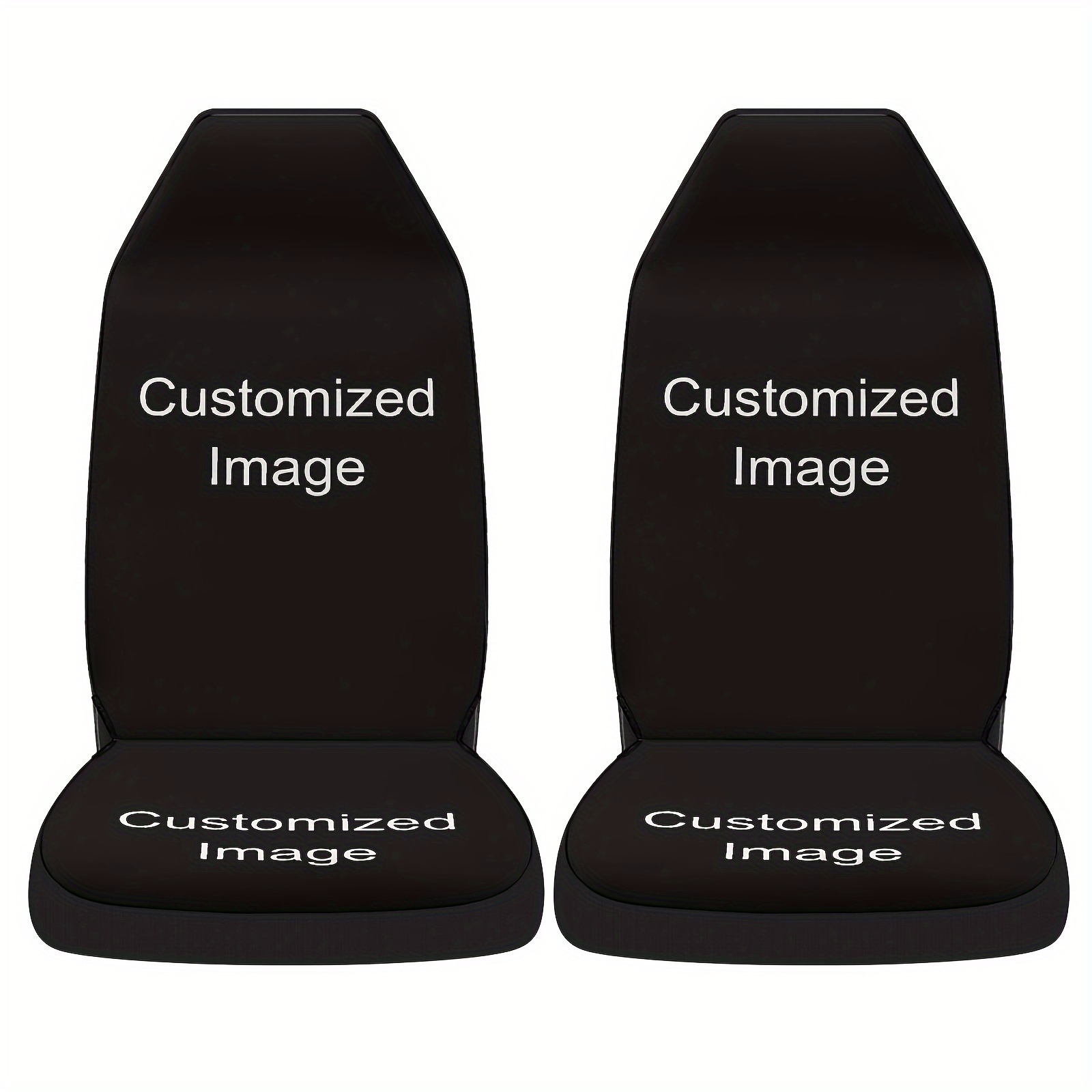Custom Product User Image Customization 2 Front Seat Personalized Pattern Print Universal Car Front Seat Covers