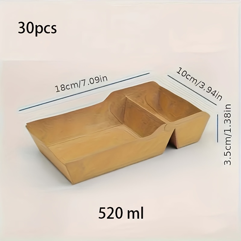 E-shop 30er--Papierboxen, Doppelte Fächer, Geeignet für Pommes Frites, Chicken Nuggets und Popcorn, Ideal für Weihnachten, Halloween, Ostern, Chanukka