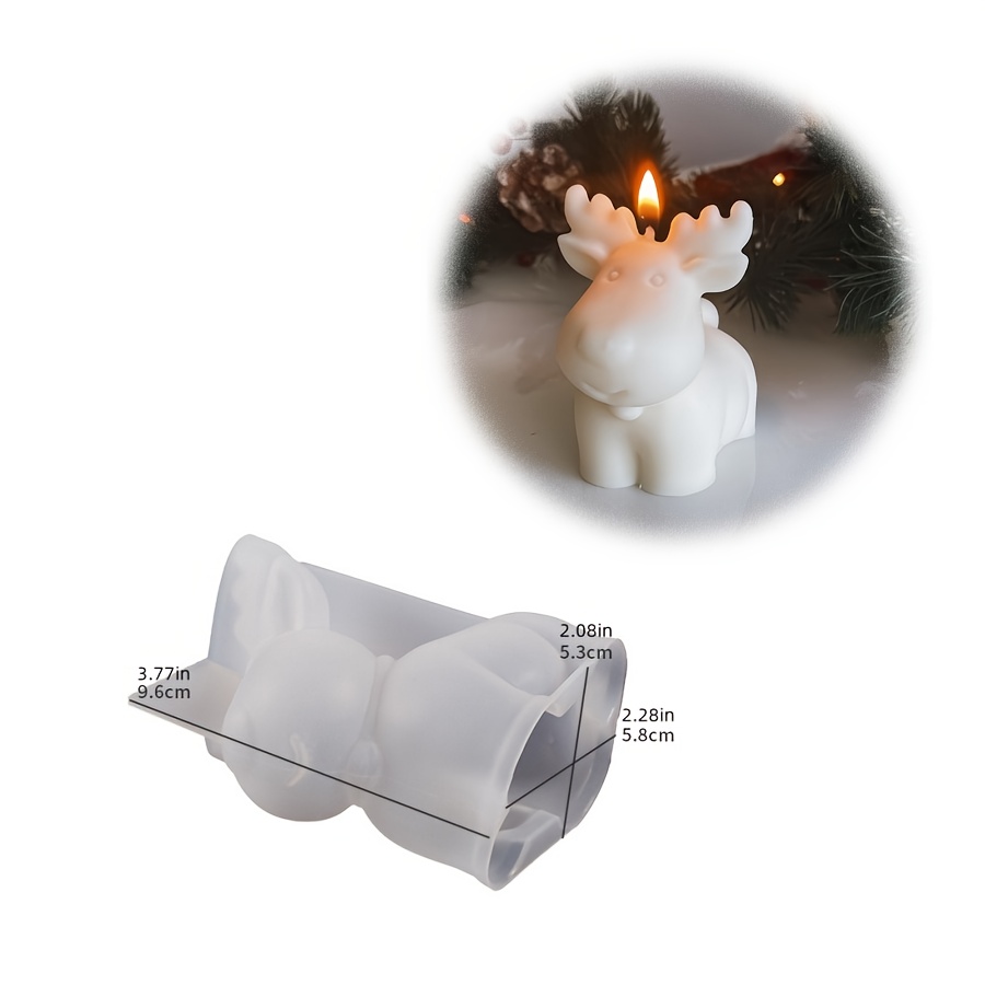 Diy Candle Mold Christmas Deer Candle Mold Home Decoration Ornament Silicone Mold