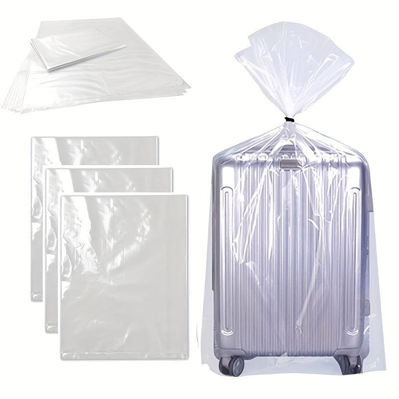 TEMU 6pcs Set Of Transparent Thickened Storage Bags, 100 Microns Thick, Large Flat Protective Covers, Suitable For Quilts, Clothing, Luggage, Books,