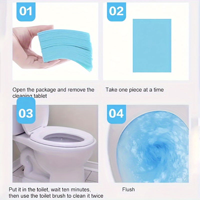 30pcs automatic toilet bowl cleaner tablets smokeless long lasting sterilization stain removal multi purpose household cleaning tabs with magnesium chloride for plastic   details 0