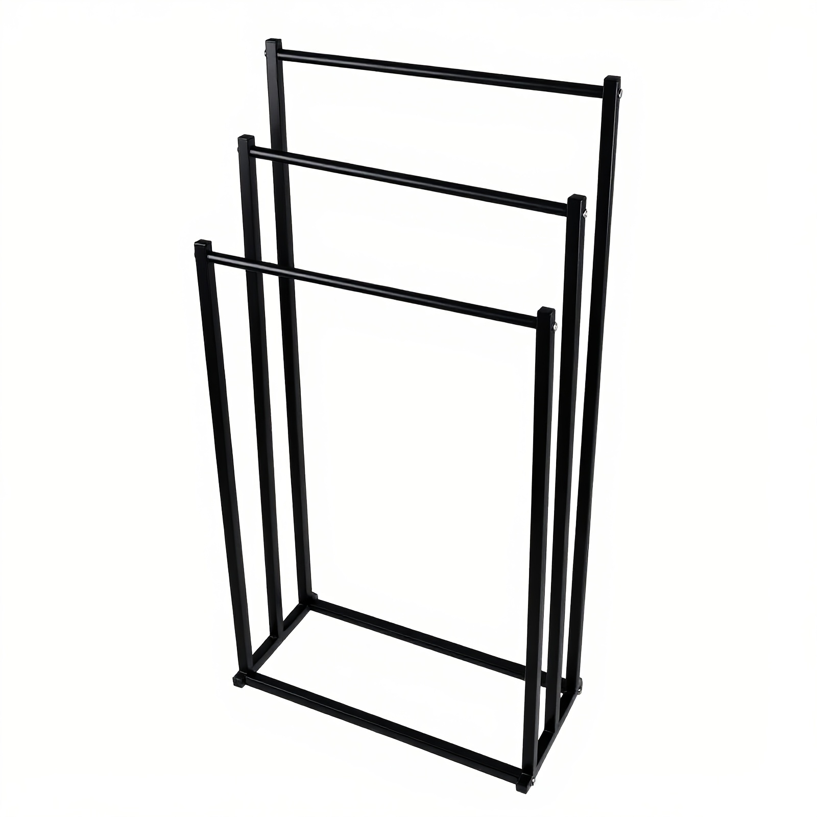 TEMU 3 Tier Modern Freestanding Towel Rack, Heavy-duty Carbon Steel Floor Standing Drying Rack For Towels, Bath Towels And Clothing, Space- Organizer