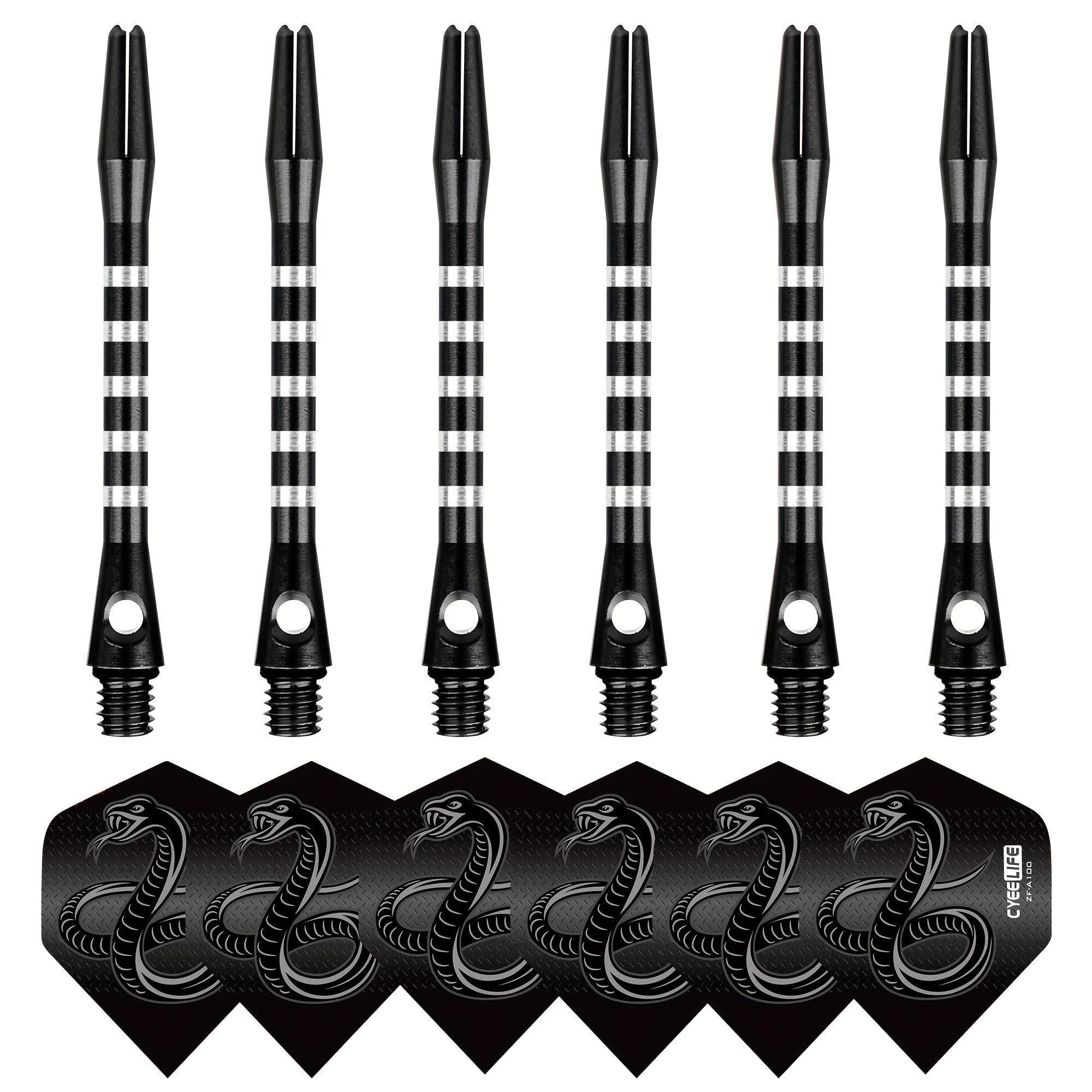 

Cyeelife 6pcs, 48mm Dart Shaft And 6 Standard Flights, Dart Accessories