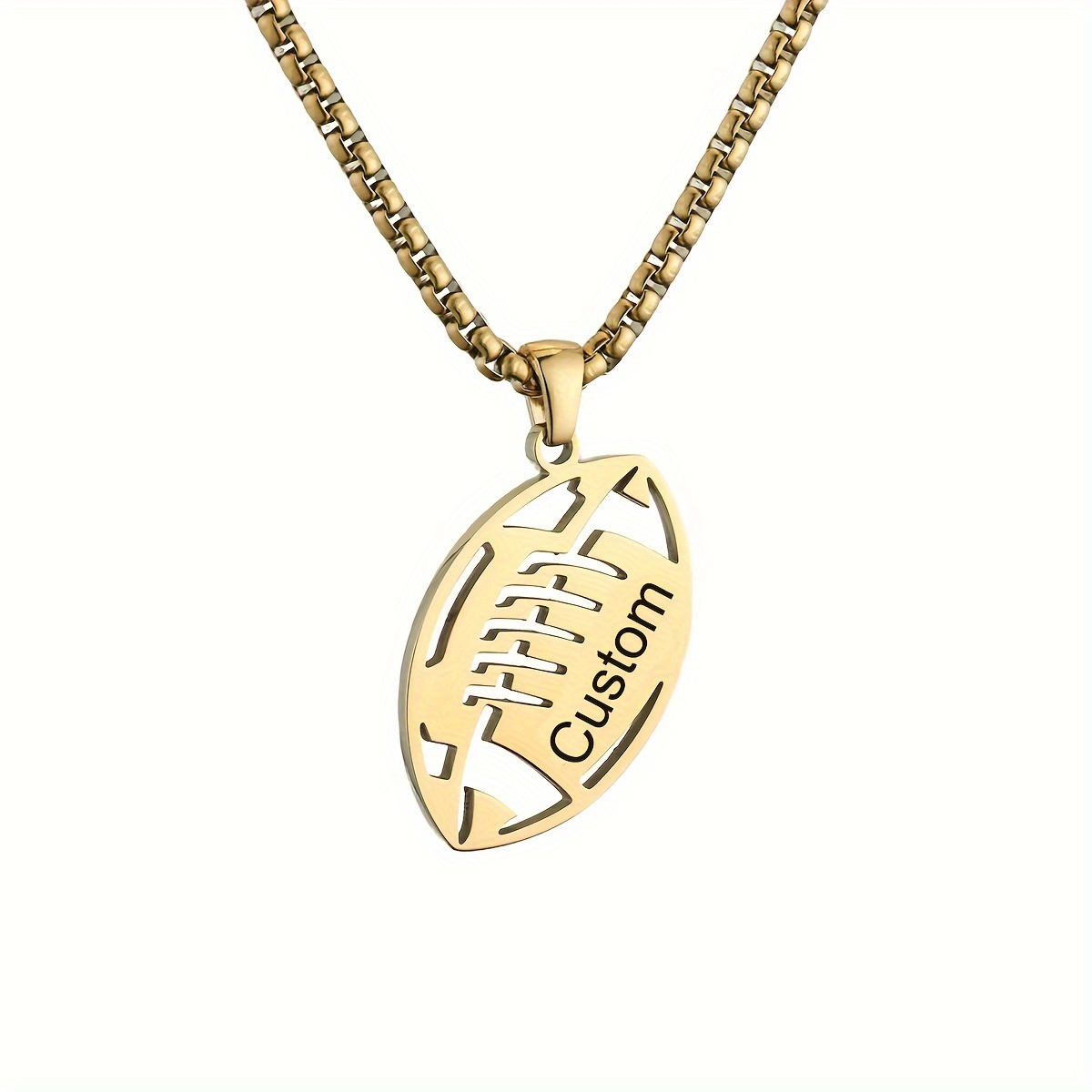 TEMU [Personnalisé] 1pc Collier Pendentif Sport Numéro de Maillot en Acier Inoxydable Personnalisé Collier Nom pour Hommes Athlètes Pendentif Sport