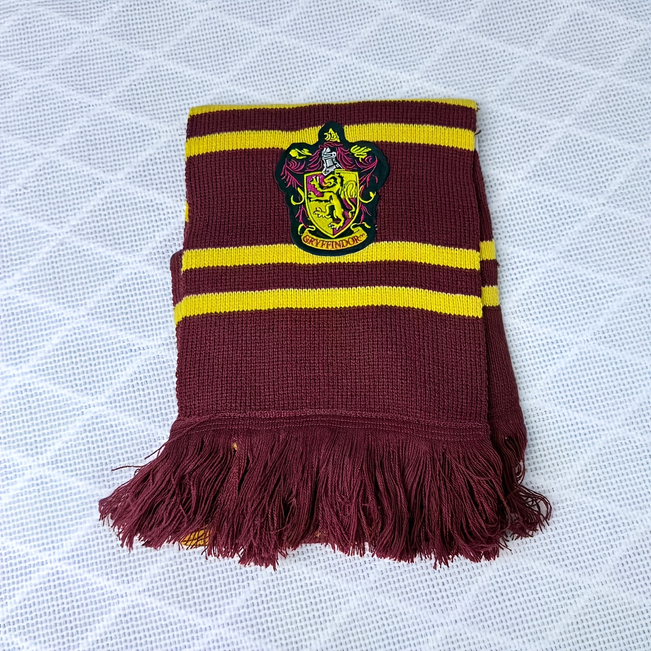 TEMU Movie Harry Potter Theme Multicolor Scarf, Slytherin | Hogwarts | Ravenclaw | Gryffindor House Tassel Scarf