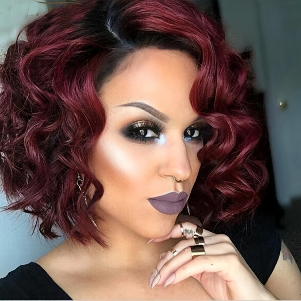 TEMU Women's Shoulder-length European, American And African Small Curly Bob Hairstyle