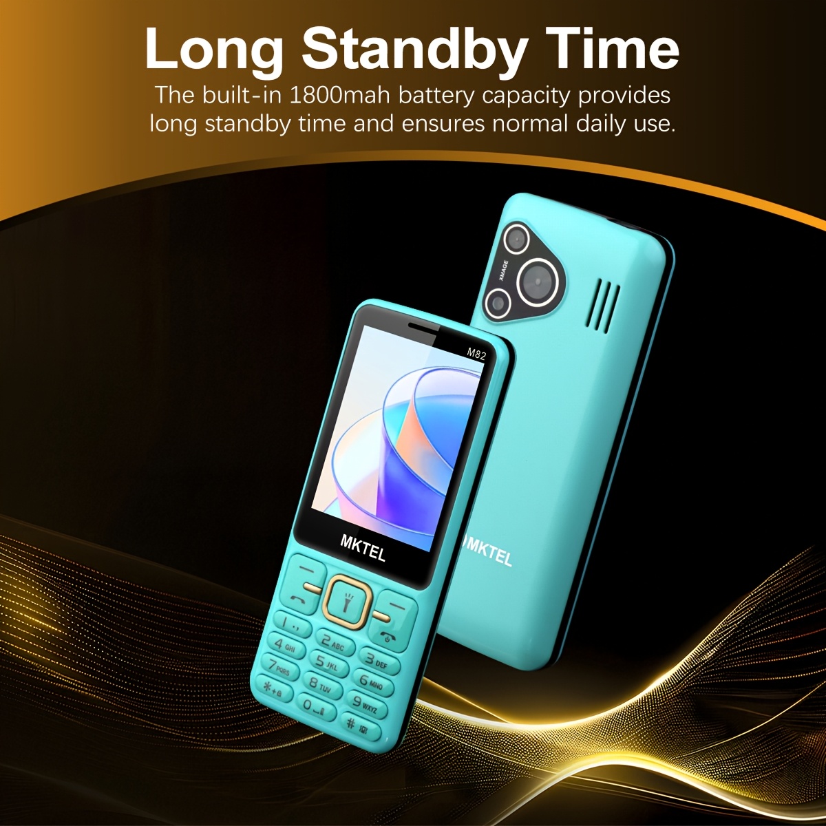 MKTEL M82: Mobilni telefon sa ekranom od 1.77 inča, Dual SIM, Dual Standby režimom, MP3 i MP4 mogućnostima, i FM radiom sa snažnom lampom