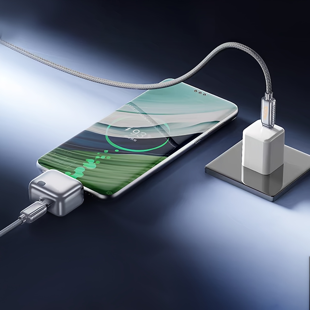 TEMU 140w Smart Full Charge Off Type-c Adapter, Off Overcharge Protection Separator, Universal Fast Charging Disconnect For Night Charging