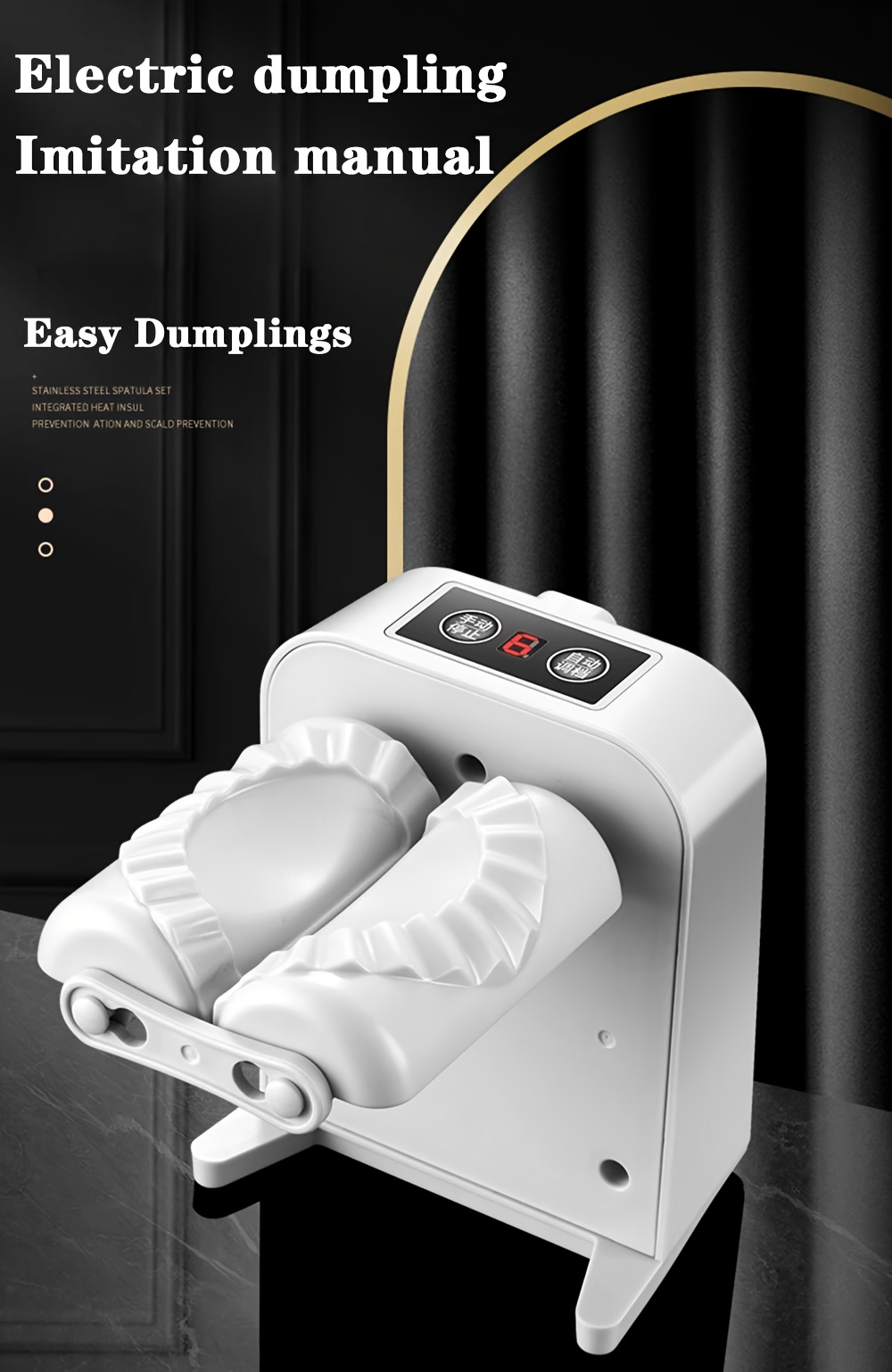 1set automatic electric dumpling maker machine with 2 gears washable dumpling mould pressing dumplings skin ravioli for rv kitchen Product details 0