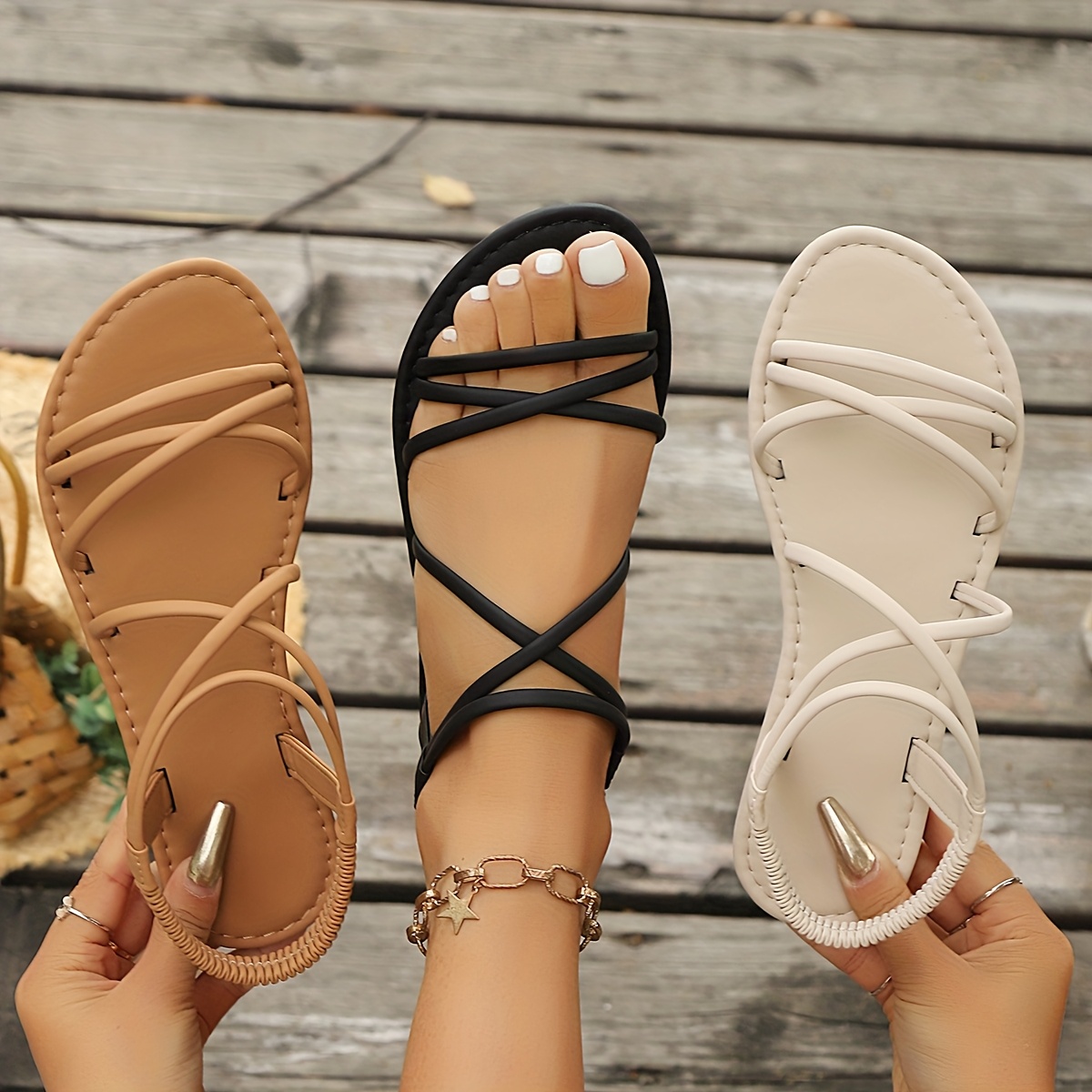 ladies sandals sold on Temu United States
