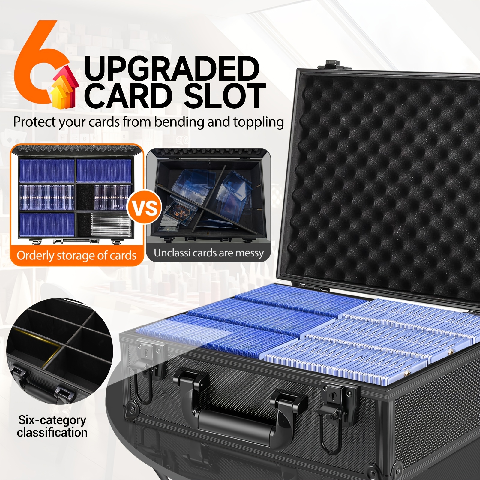 TEMU Lovfen Topload Storage Box For 3" X 4" 35pt Rigid Card, Top Loader Card Storage Hard Case, Sports Card Storage Boxes For Trading Cards, Top Loaders Holder (holds 600+ Topload)