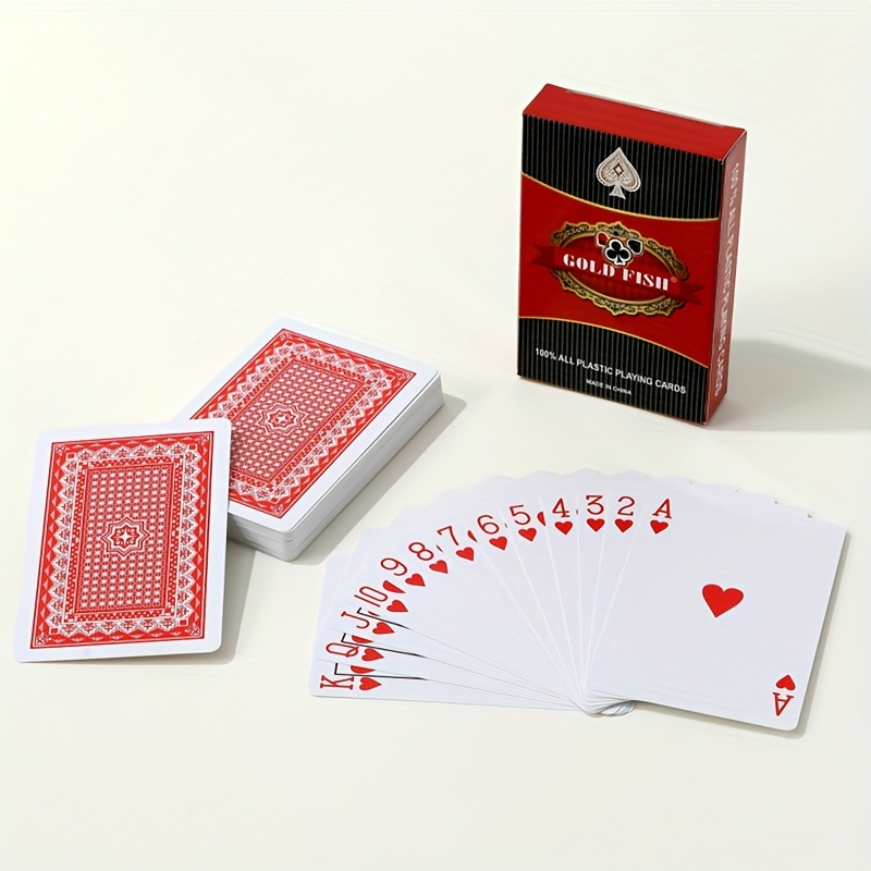 Goldfish PVC Poker Cards, 100% Plastic Material, 2 Sets