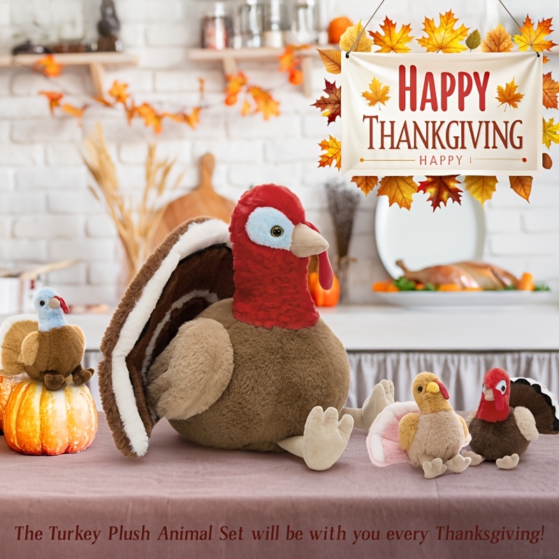 MorisMos 35cm Big Turkey Soft Toy with Babies Inside