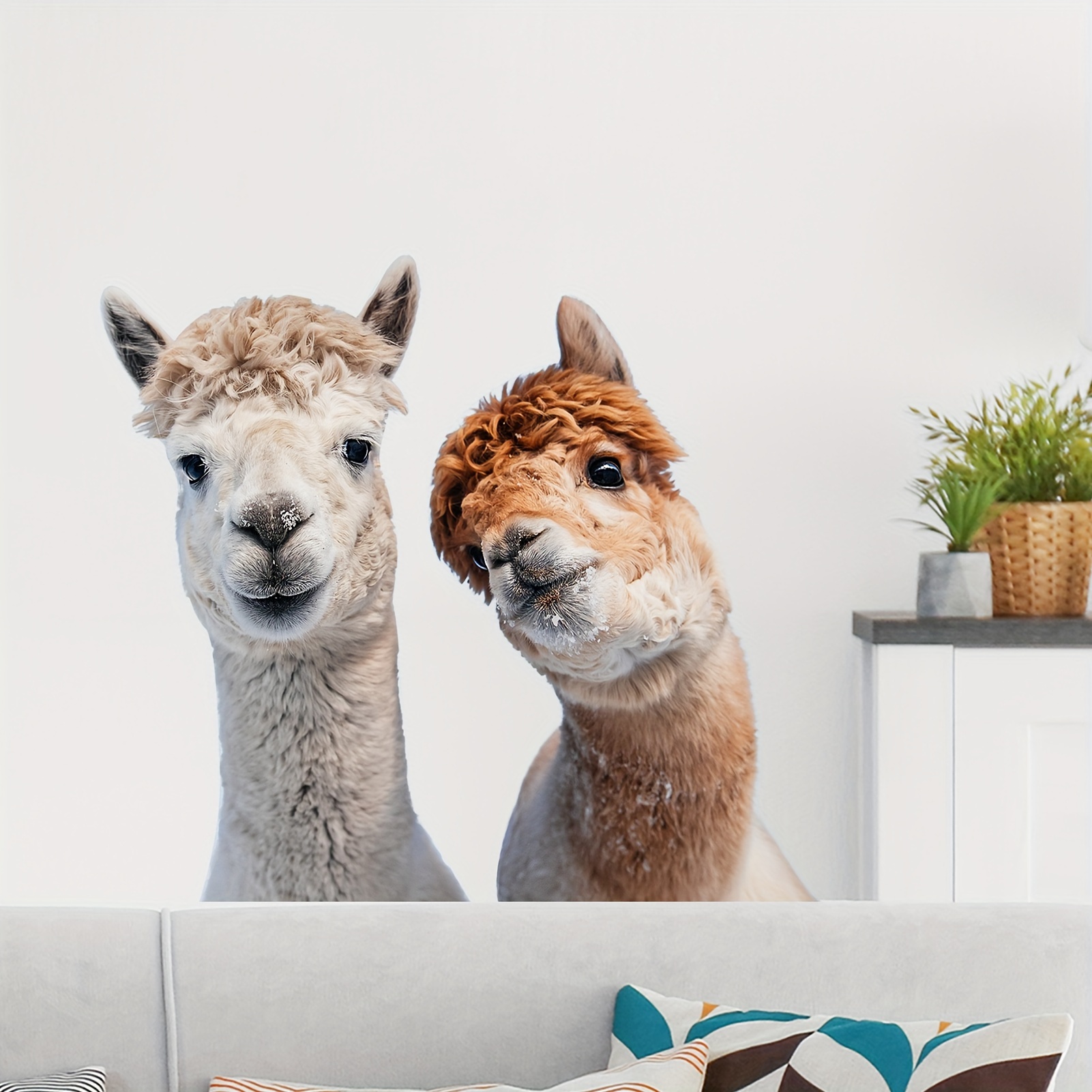 

Adorable Alpaca Vinyl Wall Decal - Easy Peel & Stick, Removable Animal Art For Living Room, Bedroom, Playroom Decor
