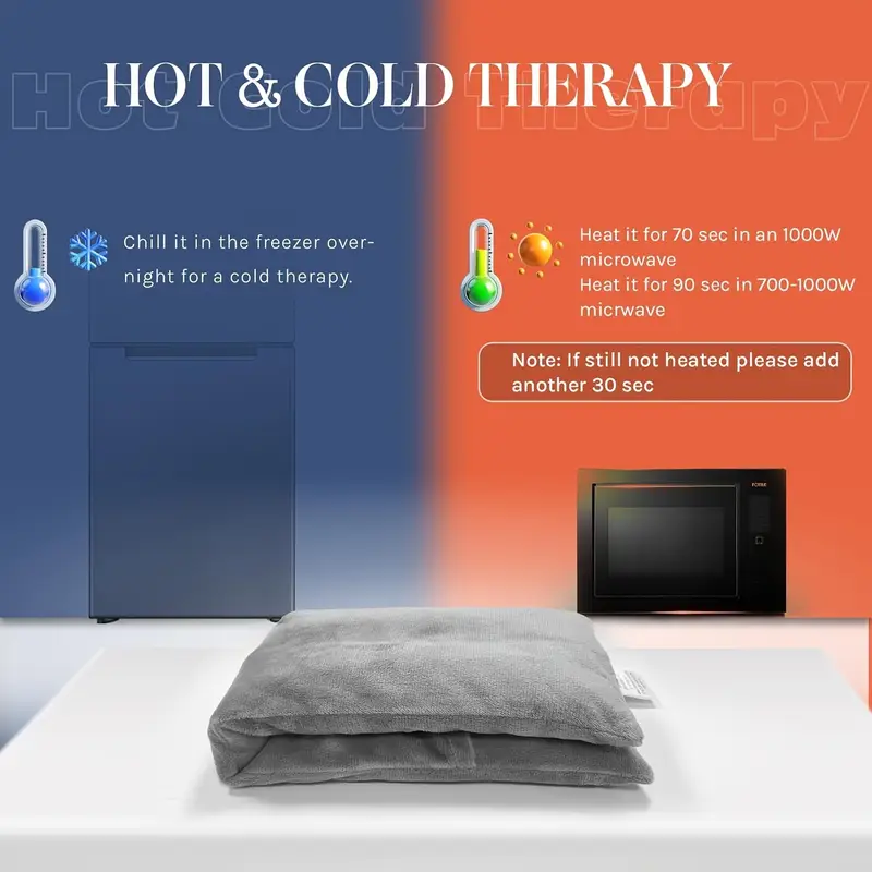 microwave heat pad with washable cover heat packs for relaxation wheat bags microwavable for in muscles joints cramps 44 13 5cm soft weighted neck warmer for hot cold compress Product details 6
