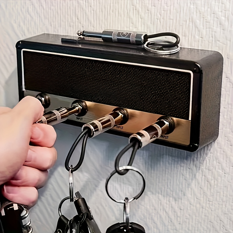 Portachiavi Da Parete A Forma Di Chitarra E Amplificatore - Scatola Portachiavi Per Musicisti - Include 4 Ganci E Kit Di Montaggio